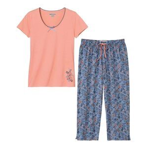 Atlas for Women Womens/Ladies Floral Cotton Pajama Set / Pink